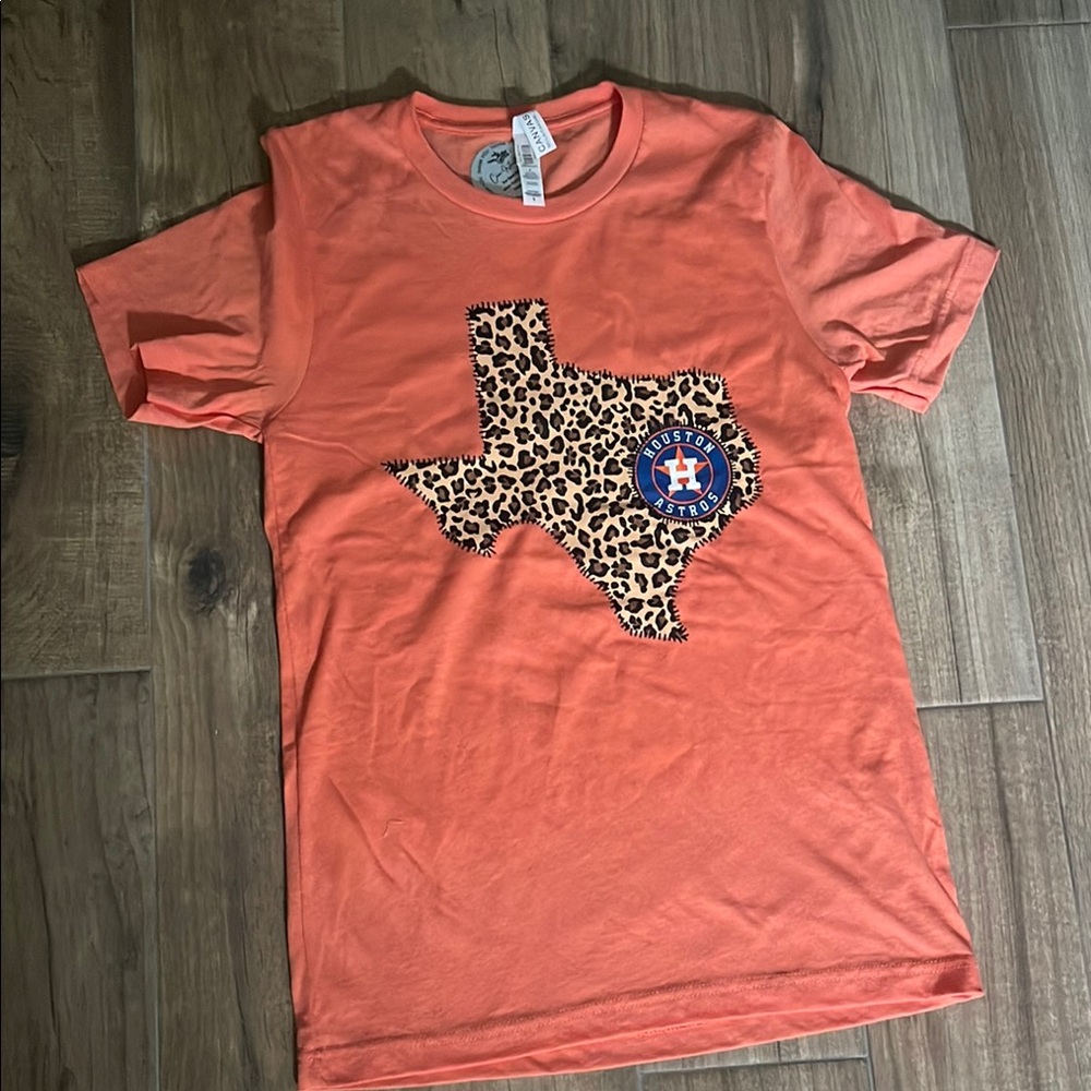 CALLING ALL ASTROS BASEBALL FANS!- Bella Canvas Coral T-Shirt